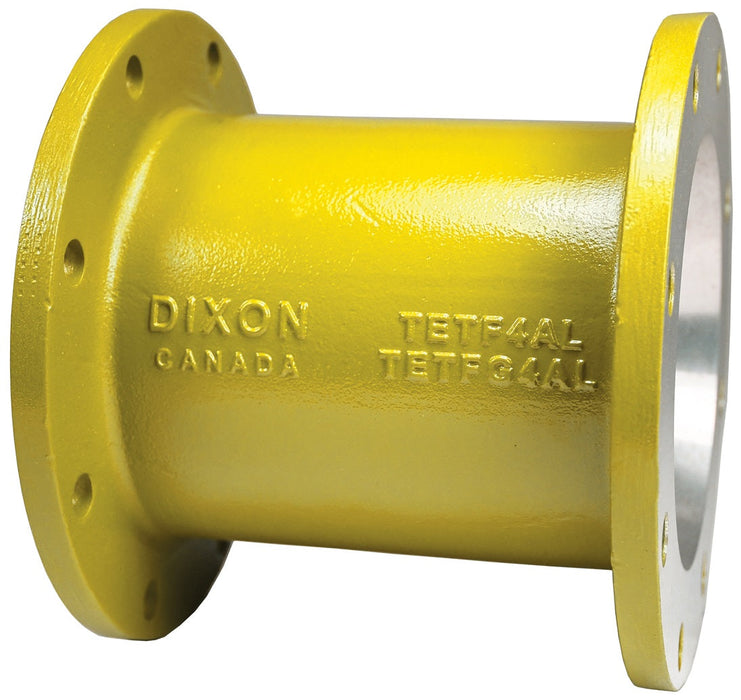 TETF4AL-Y by Dixon Valve | TTMA Flange Extension | 4" Size | Yellow | Powder Coated Aluminum