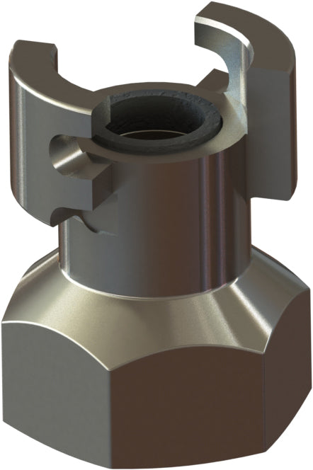 TF-4 by Campbell Fittings | Double-Lock Coupling | Thor interchange | 1" Female NPT Thread x 1" Thor Interchange | Straight | Plated Steel