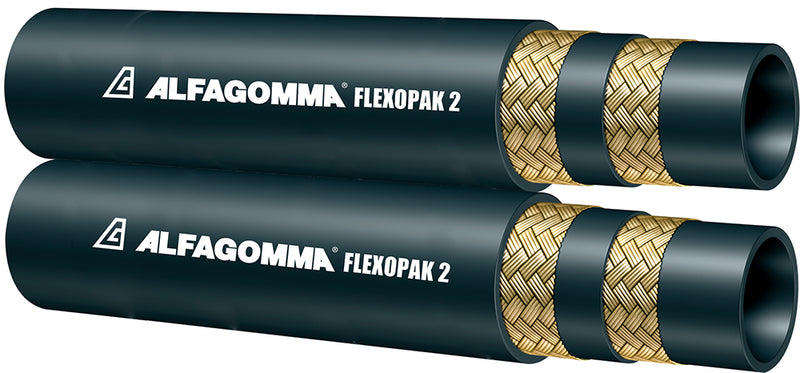 TF2TL-06 Alfagomma by Kuriyama | TF2TL TWIN Series | SAE100 R16 | Minetuff Hydraulic Hose | Double Compact Wire Braid | 3/8" ID | 0.66" OD | 5000 PSI