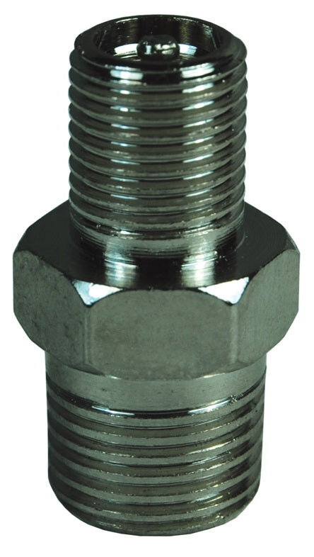 TFV1S by Dixon Valve | Tank Filler Valve | 1/8" Male NPT x Standard Valve Stem Thread | .85" Length | Nickel Plated