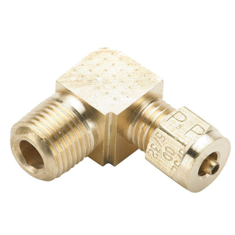 269TF-5/32-2 by Parker | Transmission Fitting | 1/8" Tube Size x 1/8" Male Pipe Thread | 90° Elbow | Brass | Pack of 25