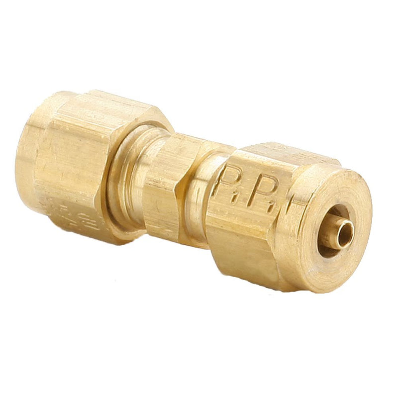 62TF-2 by Parker | Transmission Fitting | 1/8" Tube Size Union x 5/16" Thread | 1.04" Length | Straight | Brass | Pack of 25