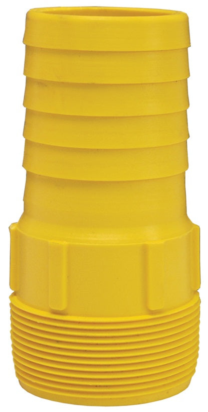 THN35 by Dixon Valve | Male Tubing Insert | 3" Hose ID x 3" Male NPT | Yellow | Nylon