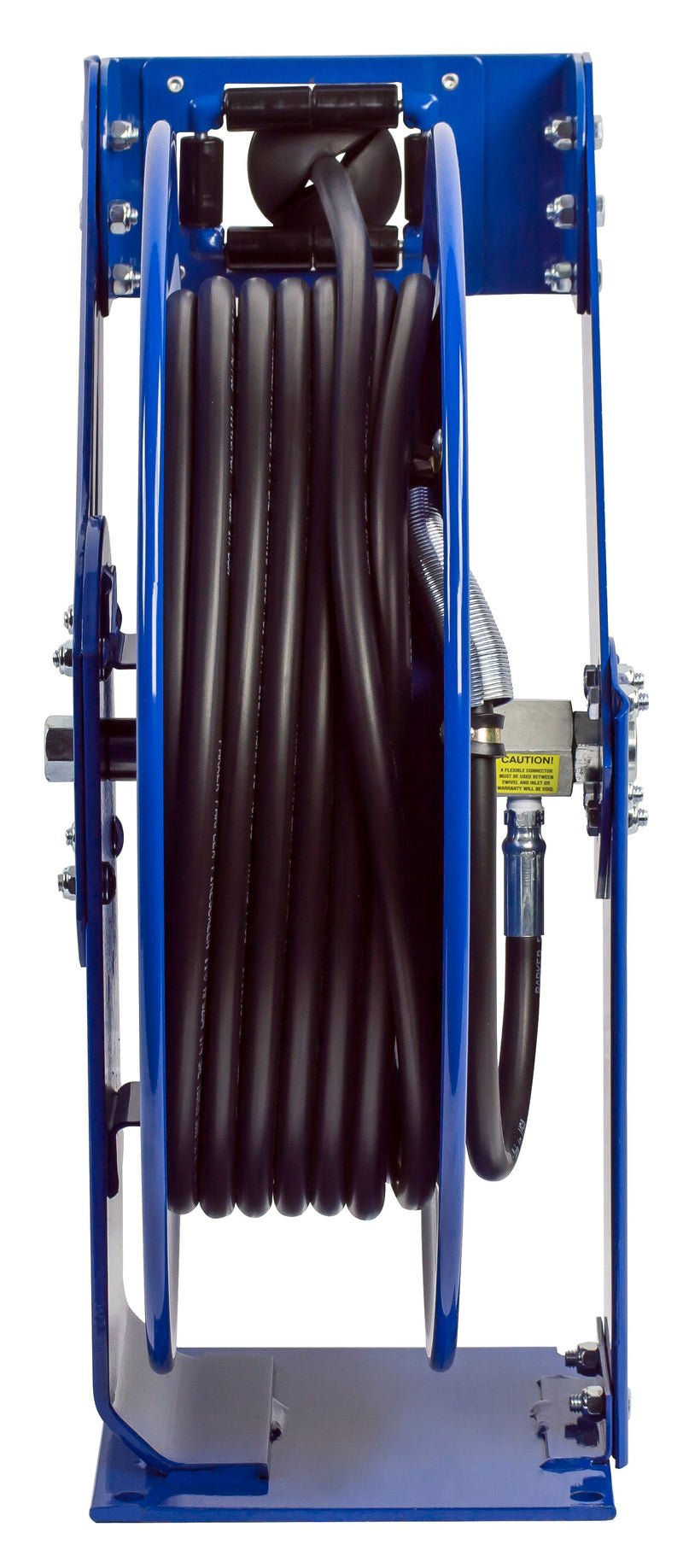 THP-N-175 by Coxreels | T Series | 5,000 PSI Spring Driven Hose Reel for Grease & Hydraulic Oil | 1/4" Hose ID, 1/4" FNPT Inlet x 1/4" MNPT Hose End | Steel | 75ft Rubber Hose Included