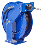 TMP-N-375 by Coxreels | T Series | 3,000 PSI Spring Driven Hose Reel for Air, Water & Oil | 3/8" Hose ID, 3/8" FNPT Inlet x 3/8" MNPT Hose End | Steel | 75ft Rubber Hose Included