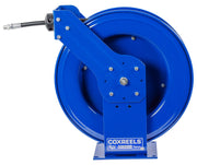 TMP-N-475 by Coxreels | T Series | 2,500 PSI Spring Driven Hose Reel for Air, Water & Oil | 1/2" Hose ID, 1/2" FNPT Inlet x 1/2" MNPT Hose End | Steel | 75ft Rubber Hose Included