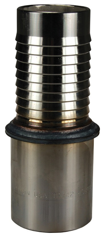 TPR64 by Dixon Valve | Holedall® External Swage Stem | Beveled End for Welding | Tubular Type | 4" Beveled End x 4" Hose ID | 316 Stainless Steel