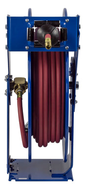 TSH-N-375 by Coxreels | T Series | 300 PSI Spring Driven Hose Reel for Air & Water | 3/8" Hose ID, 3/8" FNPT Inlet x 3/8" MNPT Hose End | Steel | 75ft PVC Hose Included