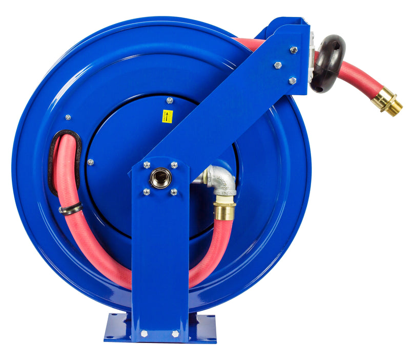 TSHF-N-535 by Coxreels | T-Fuel Series | 300 PSI Spring Driven Hose Reel for Fuel | 3/4" Hose ID, 3/4" FNPT Inlet x 3/4" MNPT Hose End | Steel | 35ft Nitrile Rubber Hose Included