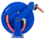 TSHF-N-550 by Coxreels | T-Fuel Series | 300 PSI Spring Driven Hose Reel for Fuel | 3/4" Hose ID, 3/4" FNPT Inlet x 3/4" MNPT Hose End | Steel | 50ft Nitrile Rubber Hose Included