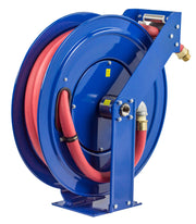 EZ-TSHF-550 by Coxreels | EZ-T-Fuel Series | 300 PSI EZ-Coil Safety Spring Driven Hose Reel for Fuel | 3/4" Hose ID, 3/4" FNPT Inlet x 3/4" MNPT Hose End | Steel | 50ft Nitrile Rubber Hose Included