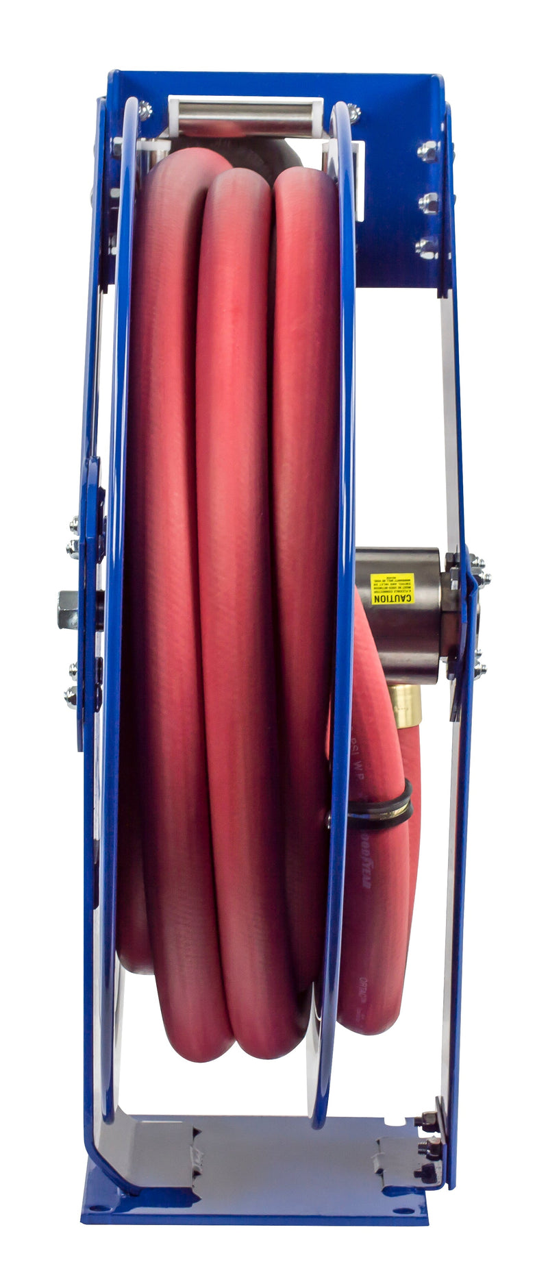 TSHF-N-635 by Coxreels | T-Fuel Series | 300 PSI Spring Driven Hose Reel for Fuel | 1" Hose ID, 1" FNPT Inlet x 1" MNPT Hose End | Steel | 35ft Nitrile Rubber Hose Included