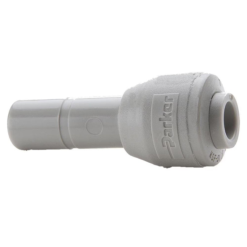 A5RD8-MG by Parker | TrueSeal™ Plug-In Fittings | 5/16" Push-to-Connect x 1/2" Tube Stem | Straight | Gray Acetal