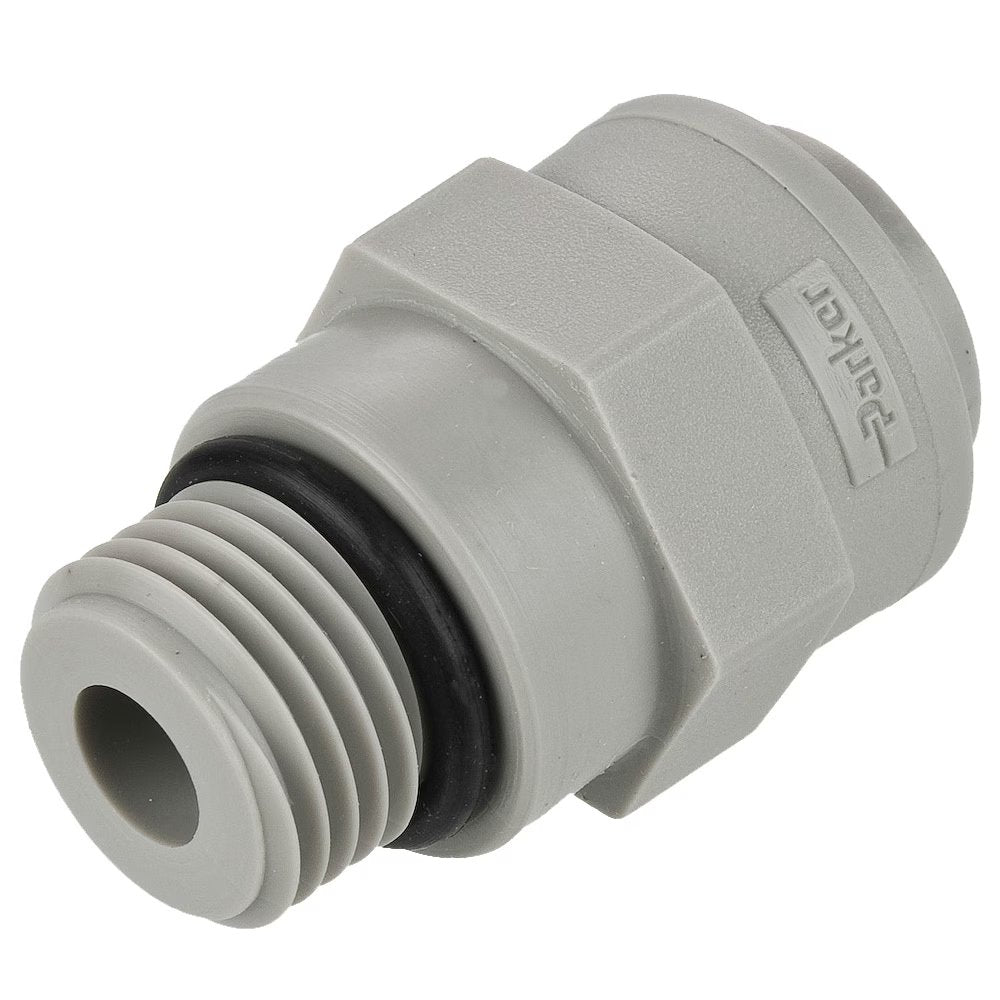 FB6ST9HBLK by Parker TrueSeal™ Threaded Fittings 3/8" Connector x