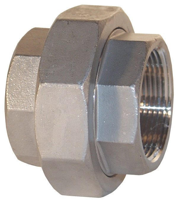 TUN075SS by Dixon Valve | Union Adapter | 3/4" Female NPT x 3/4" Female NPT | 150# 316 Stainless Steel
