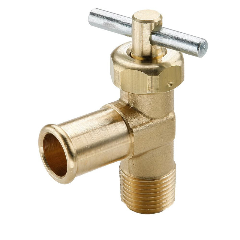 V404PH-10-6 by Parker | Truck Valves & Lanyard Valve | 5/8" Hose ID x 3/8" Male Pipe Thread w/ Pin Handle | 2.47" Length | 90° Elbow | Brass | Pack of 5