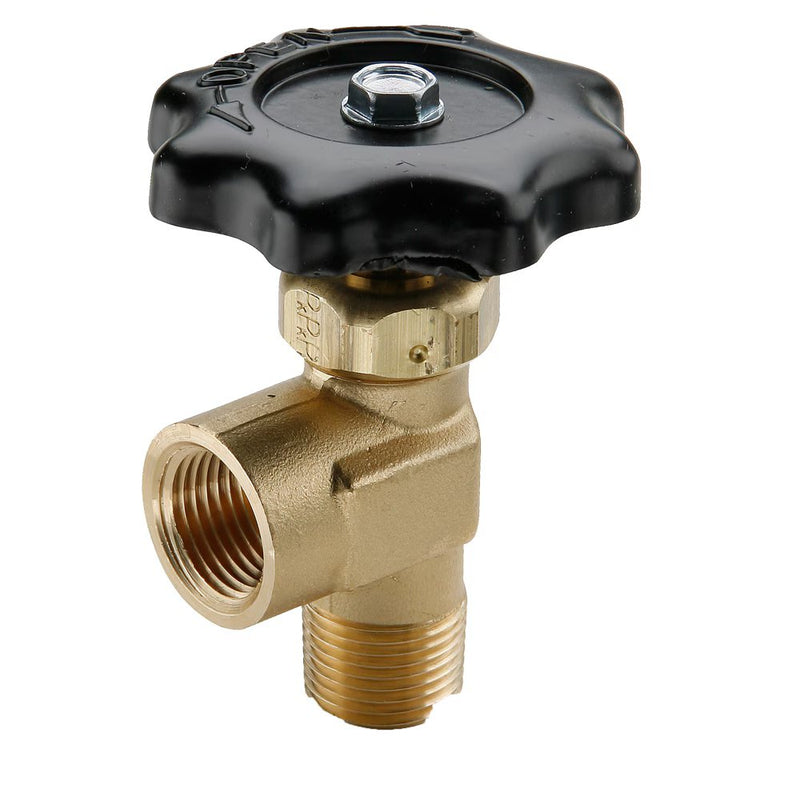 V405P-6-8 by Parker | Truck Valves & Lanyard Valve | 3/8" Female Pipe Thread x 1/2" Male Pipe Thread | 2.95" Length | 90° Elbow | Brass | Pack of 5