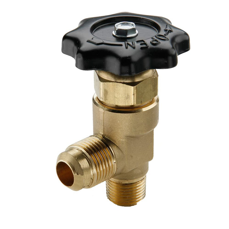 V409F-8-6 by Parker | Truck Valves & Lanyard Valve | 1/2" Tube Size x 3/8" Male Pipe Thread | 3.07" Length | 90° Elbow | Brass | Pack of 5