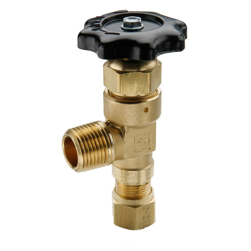 V410NTA-8-8 by Parker | Truck Valves & Lanyard Valve | 1/2" Tube Size x 1/2" Male Pipe Thread | 3.58" Length | Brass | Pack of 5
