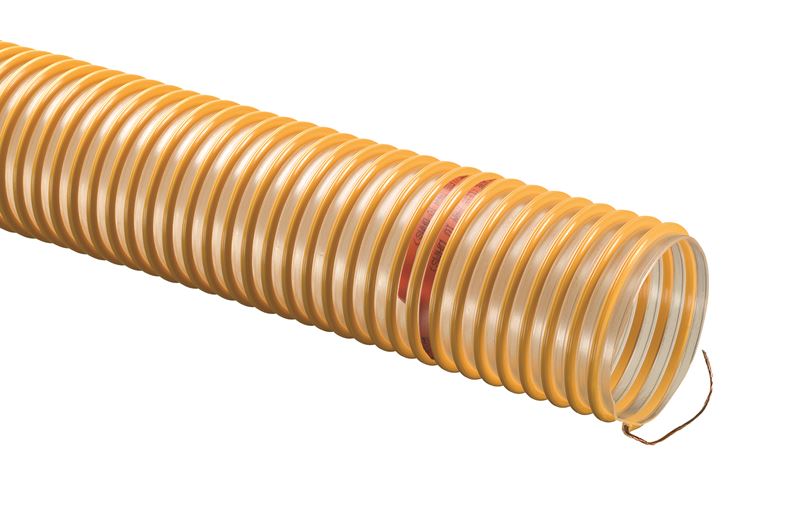 UVE-200X100 Tigerflex™ by Kuriyama | Urevac™ 1 | UVE™ Series | Polyurethane Ducting / Material Handling Hose With Grounding Wire | 2" ID | 2.39" OD | 100ft Length