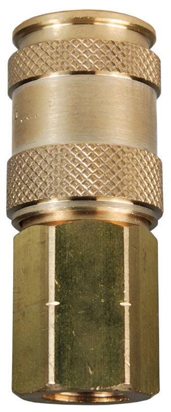 2UF2-B by Dixon Valve | Pneumatic Quick Disconnect Coupling | U-Series | 1/4" Female NPT x 1/4" Automatic Universal | Socket | Nitrile Seal | Brass