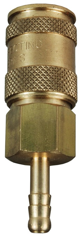 2US3-B by Dixon Valve | Pneumatic Quick Disconnect Coupling | U-Series | Hose Barb | 3/8" Hose ID x 1/4" Automatic Universal | Socket | Nitrile Seal | Brass