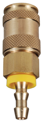 2UB3-B by Dixon Valve | Pneumatic Quick Disconnect Coupling | U-Series | Push-Loc Hose Barb | 3/8" Hose ID x 1/4" Automatic Universal | Socket | Nitrile Seal | Brass