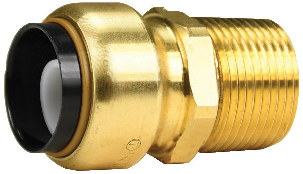 U120 by Dixon Valve | Tectite™ by Apollo® | Push to Connect Fitting | Male Connector | 1/2" Male NPT x 1/2" Tube Size | Forged Brass
