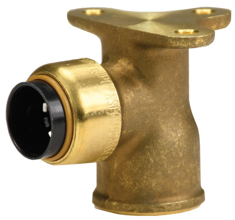 U334 by Dixon Valve | Tectite™ by Apollo® | Push to Connect Fitting | Drop Ear 90° Elbow | 1/2" Tube Size x 1/2" Female NPT | Forged Brass