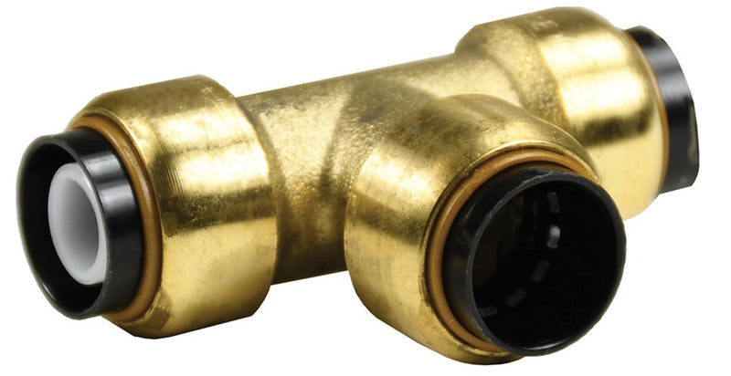 U362 by Dixon Valve | Tectite™ by Apollo® | Push to Connect Fitting | Tee | 1/2" Tube Size | Forged Brass