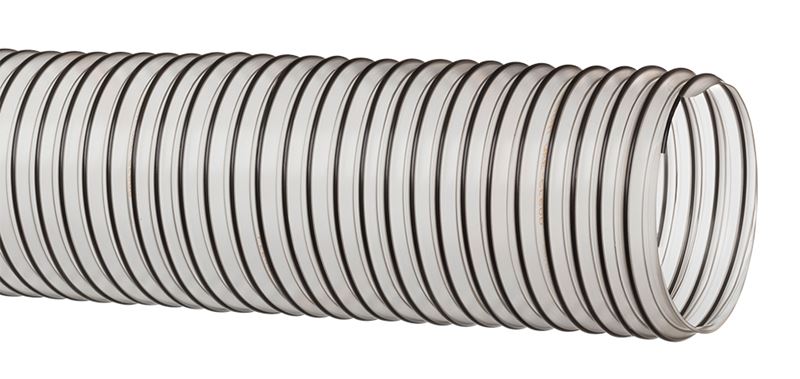 URE-CL1200X25 FLEXAIR™ by Kuriyama | Urevent™ Clear | URE-CL™ Series | Food Grade Polyurethane Ducting / Material Handling Hose | 12" ID | 12.33" OD | 25ft Length