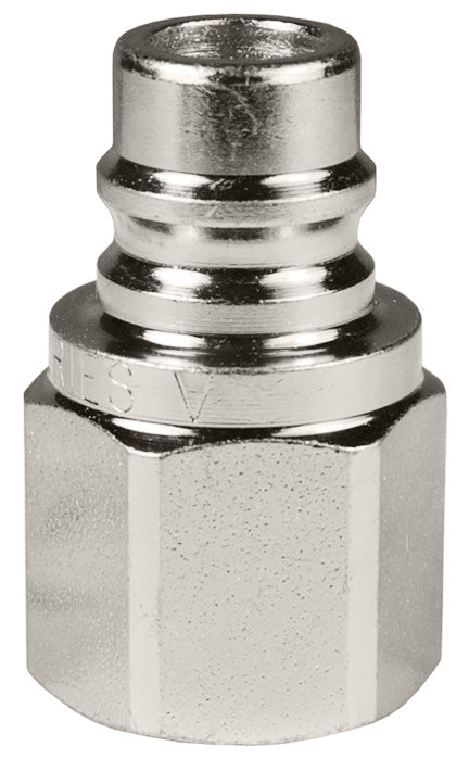 V10BF10-E by Dixon Valve | Hydraulic Quick Disconnect Coupling | V-Series | 1-1/4" Female BSPP x 1-1/4" MIL-C-51234 Unvalved | Plug | Steel