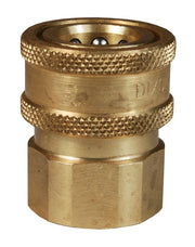 4VBF4-B-E by Dixon Valve | Hydraulic Quick Disconnect Coupling | V-Series | 1/2" Female BSPP x 1/2" MIL-C-51234 Unvalved | Socket | Nitrile Seal | Brass