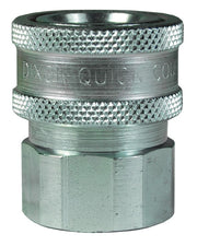 4VBF4-E by Dixon Valve | Hydraulic Quick Disconnect Coupling | V-Series | 1/2" Female BSPP x 1/2" MIL-C-51234 Unvalved | Socket | Nitrile Seal | Steel