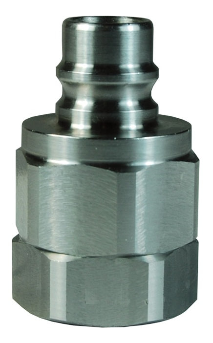 V10F10-SS by Dixon Valve | Hydraulic Quick Disconnect Coupling | V-Series | 1-1/4" Female NPTF x 1-1/4" MIL-C-51234 Valved | Plug | 316 Stainless Steel
