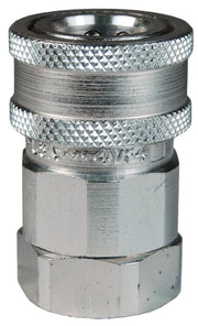 4VF4 by Dixon Valve | Hydraulic Quick Disconnect Coupling | V-Series | 1/2" Female NPTF x 1/2" MIL-C-51234 Valved | Socket | Nitrile Seal | Steel