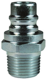 V3M3-E by Dixon Valve | Hydraulic Quick Disconnect Coupling | V-Series | 3/8" Male NPTF x 3/8" MIL-C-51234 Unvalved | Plug | Steel