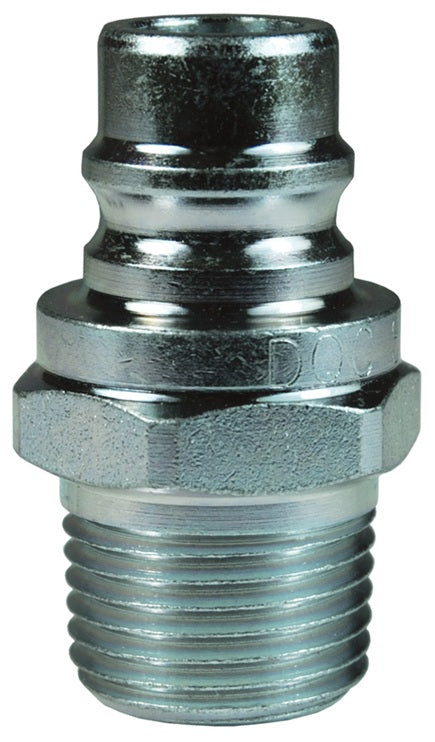V3M3-E by Dixon Valve | Hydraulic Quick Disconnect Coupling | V-Series | 3/8" Male NPTF x 3/8" MIL-C-51234 Unvalved | Plug | Steel