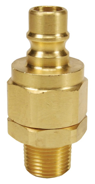 V8M8-B by Dixon Valve | Hydraulic Quick Disconnect Coupling | V-Series | 1" Male NPTF x 1" MIL-C-51234 Valved | Plug | Brass