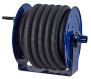 V-112H-730 by Coxreels | V100 Series | Hand Crank Vacuum Hose Reel | 1-1/2" or 2" Hose ID, 1-1/2"/2" Female Cuff Inlet | Steel | 30ft Hose Included