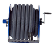V-112-730 by Coxreels | V100 Series | Hand Crank Vacuum Hose Reel | 1-1/2" or 2" Hose ID, 1-1/2"/2" Female Cuff Inlet | Steel | 30ft Capacity, Hose Not Included