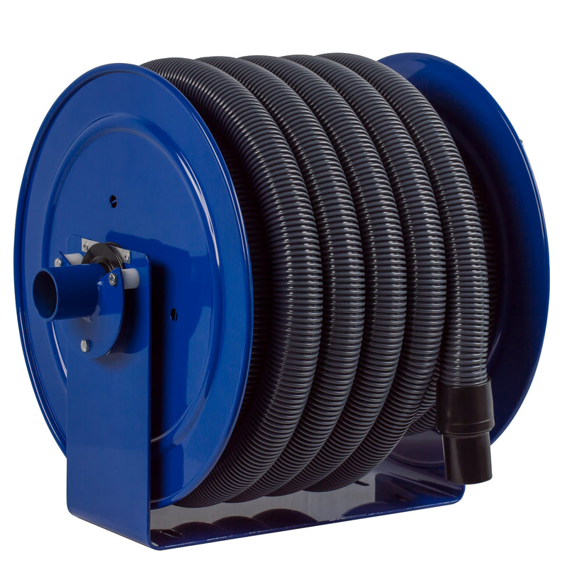 V-117H-835 by Coxreels | V100 Series | Hand Crank Vacuum Hose Reel | 1-1/2" or 2" Hose ID, 1-1/2"/2" Female Cuff Inlet | Steel | 35ft Hose Included