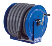 V-112-730 by Coxreels | V100 Series | Hand Crank Vacuum Hose Reel | 1-1/2" or 2" Hose ID, 1-1/2"/2" Female Cuff Inlet | Steel | 30ft Capacity, Hose Not Included