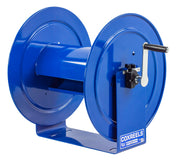 V-117-850 by Coxreels | V100 Series | Hand Crank Vacuum Hose Reel | 1-1/2" or 2" Hose ID, 1-1/2"/2" Female Cuff Inlet | Steel | 50ft Capacity, Hose Not Included