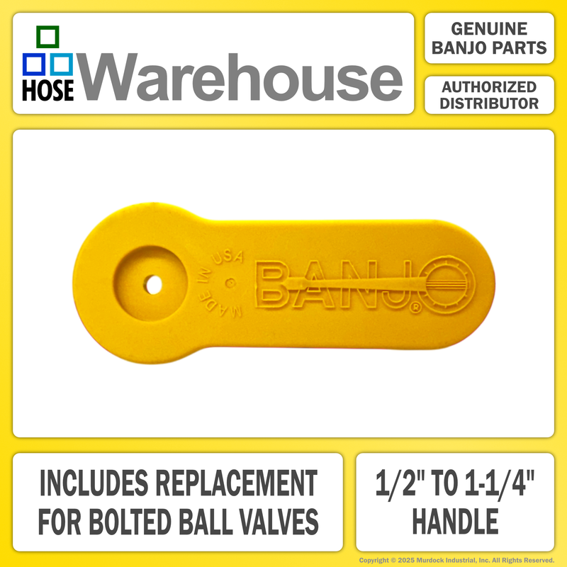 V10153A by Banjo | Replacement Part for Bolted Ball Valves | 1/2" To 1-1/4" Handle
