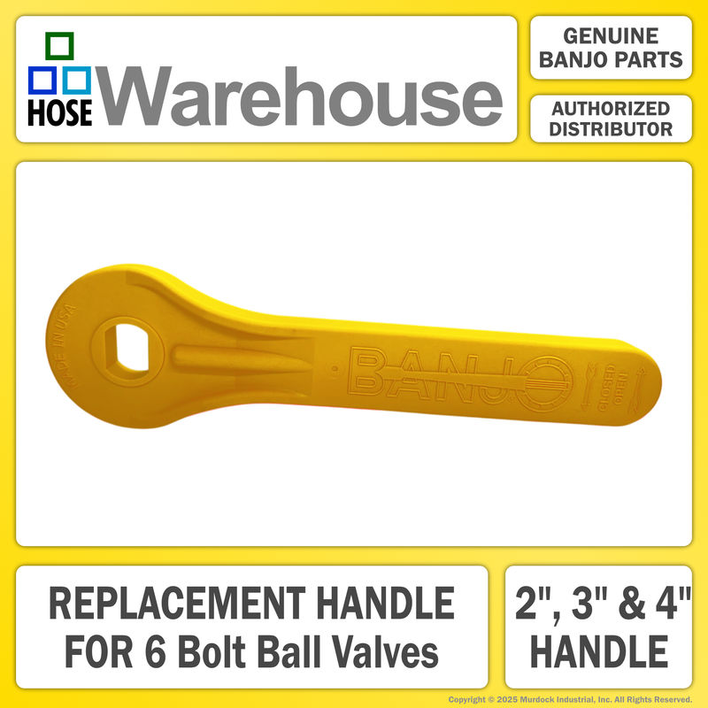 V25153 by Banjo | Replacement Part for 6 Bolt Ball Valves | 2", 3", & 4" Handle