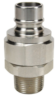 V3M3-SS by Dixon Valve | Hydraulic Quick Disconnect Coupling | V-Series | 3/8" Male NPTF x 3/8" MIL-C-51234 Valved | Plug | 316 Stainless Steel