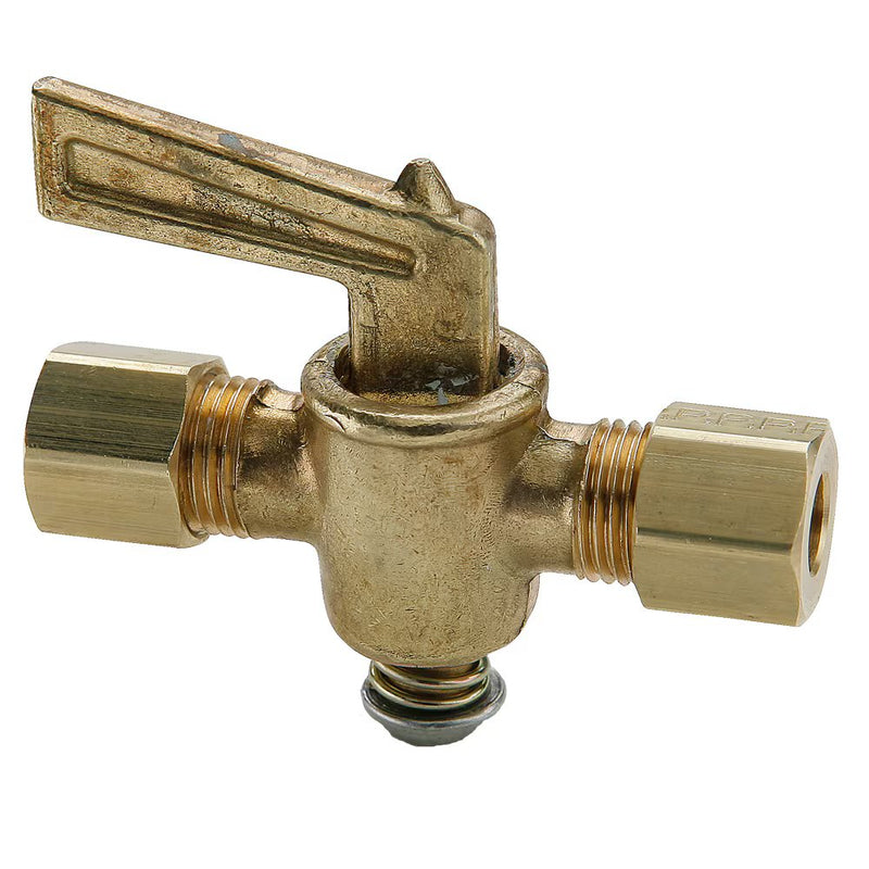 V303C-6-6 by Parker | Ground Plug Shutoff | 3/8" Tube Size Compression x 3/8" Tube Size Compression | Straight | Brass | Pack of 10