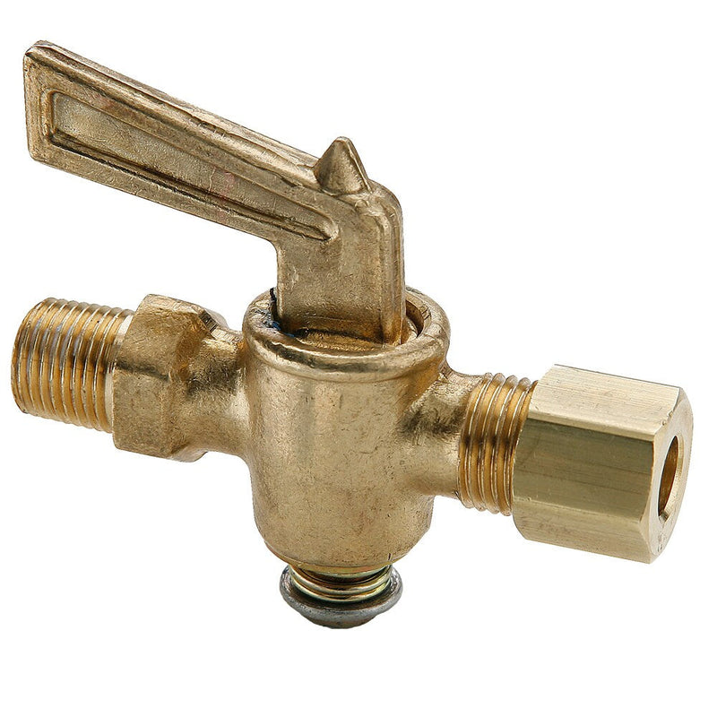 V304C-4-4 by Parker | Ground Plug Shutoff | 1/4" Tube Size Compression x 1/4" Male Pipe Thread | 2.15" Length | Straight | Brass | Pack of 10