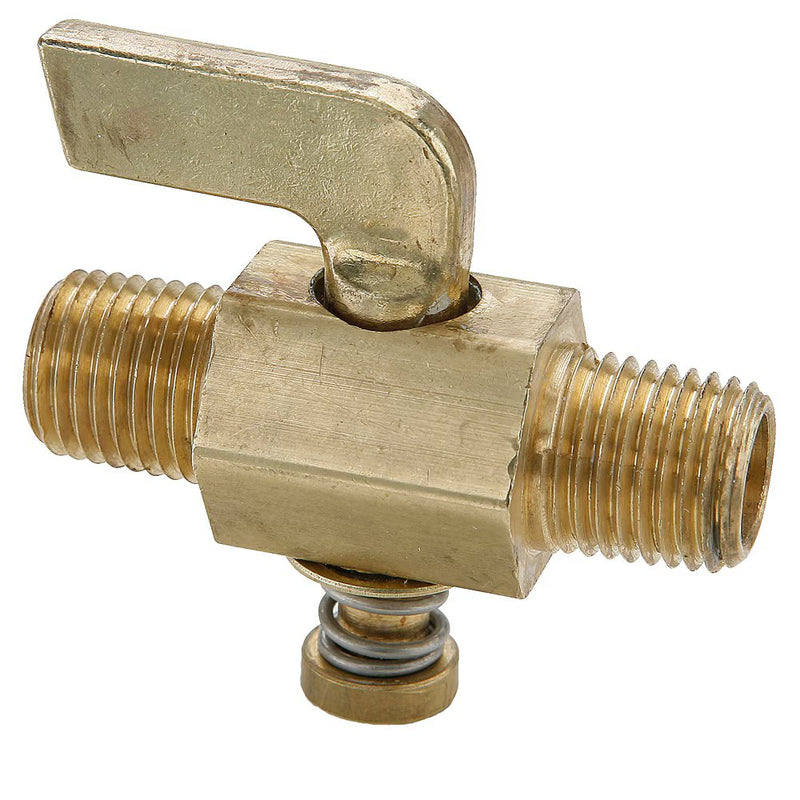 V401P-4-4 by Parker | Ground Plug Shutoff | 1/4" Male Pipe Thread x 1/4" Male Pipe Thread | 1.98" Length | Straight | Brass | Pack of 10